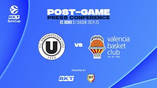 🎙️ Press conference UBT ClujNapoca v Valencia Basket [upl. by Goodden]