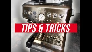 Breville Barista Express  TIPS TRICKS AND BASIC LATTE ART [upl. by Mikiso]