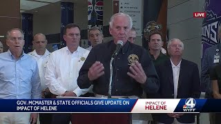 SC governor state and local leaders hold briefing in Greenville on Helene recovery [upl. by Boyd]