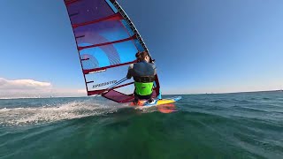 Cyprus Acrotiri Winter windsurfing and foiling at Ladys Mile spot [upl. by Bandur]