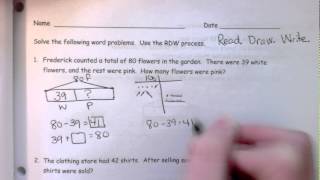 RDW Process in Grade 2 Module 4 Lesson 16 [upl. by Yerok544]