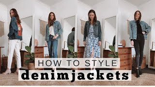 How To Style A Denim Jacket  13 Denim Jacket Outfit Ideas [upl. by Anisamoht]