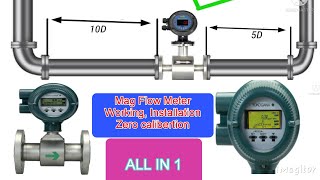 Electro magnetic mag flow meter Working Installation amp Zero calibration all in 1 by kaptaan khan [upl. by Coray659]