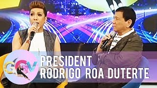 President Duterte does not believe in forever  GGV [upl. by Ahsatin]