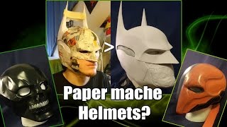 Cheap amazing Helmet Tutorial How to properly use paper mache [upl. by Bascio]