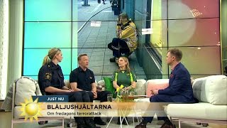 Hjältarna efter terrorattacken quotMan är helt förstördquot  Nyhetsmorgon TV4 [upl. by Aicul658]