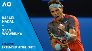 Rafael Nadal v Stan Wawrinka Extended Highlights  Australian Open 2014 Final [upl. by Nyrual]