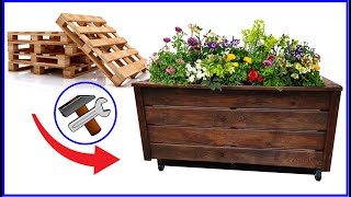 Jardinière en Palette  Tuto pour Fabriquer un Bac en Bois Fleurs ou Potager [upl. by Longan125]