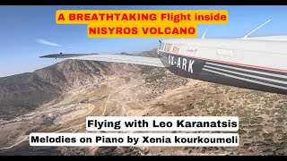 Α BREATHTAKING Flight inside NISYROS VOLCANO [upl. by Lizette]