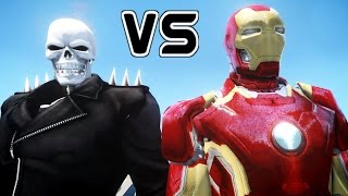 GHOST RIDER VS IRON MAN MARK 43  EPIC BATTLE [upl. by Forest]