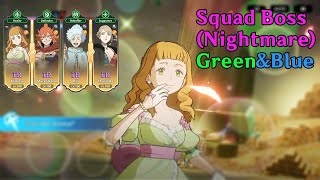 Mereoleona  Mimosa ss7 Mono Green team vs Squad Boss Nightmare clear BlueGreen  BCM Global [upl. by Purdum]