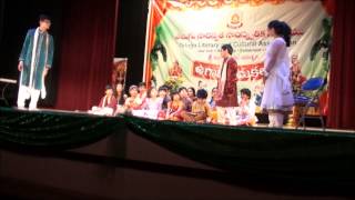 TLCA UGADI  2013 quotTELUGU PAATASAALAquot A SMALL SKIT BY BALVIKAS CHILDREN [upl. by Lateehs]