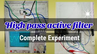 Lab view of High pass active filter experiment  Practical on filters circuit [upl. by Isabea]