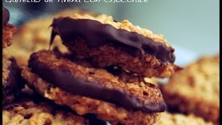 Galletas de Avena con chocolate o Havreflarn [upl. by Aihsercal]