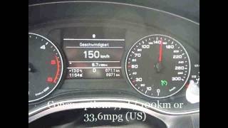 2011 Audi A6 30 TDI Fuel Consumption Test [upl. by Assillim]