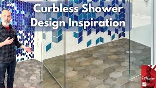 Curbless Shower Design Inspiration for a Bathroom Reno [upl. by Odlawso]