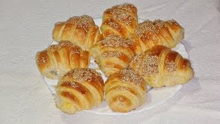 Kroasani recept  Croissant recipe ENG SUB [upl. by Sorips]