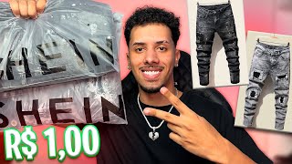 CHEGARAM AS ROUPAS DA SHEIN QUE PAGUEI 1 REAL [upl. by Goodden411]