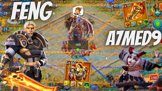 Lords Mobile  A7med9 Defending BASE vs FENG GG and KDM Family Triple Defence [upl. by Ayotak]