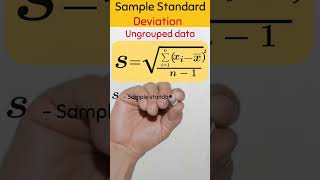 Sample Standard Deviation formula for Ungrouped data sigma statistics standarddeviation maths [upl. by Netloc]