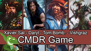 Xavier Sal vs Daryl vs Tom Bombadil vs Vishgraz EDH  CMDR game play for Magic The Gathering [upl. by Heilman]