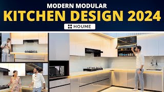 Modular Kitchen tour video for 2024 I Modern modular kitchen design ideas in hindi  houmeindia [upl. by Vince]