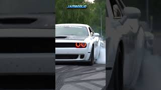 shorts Widebody Hellcat Challenger Burnouts Insane Supercharger Whine musclecars jamboolio [upl. by Reichel]