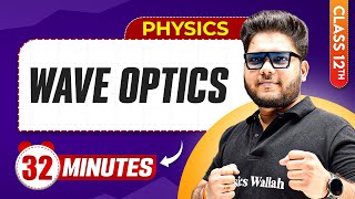 Wave Optics in 32 Minutes  Class 12th Physics  Mind Map Series [upl. by Tneciv]