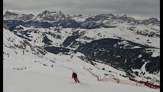 ⛷️ Sella Ronda Alta Badia 1 black Vallon 4K [upl. by Hong25]