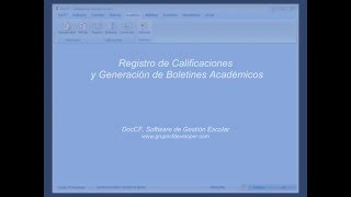 DocCF 25 • Registro de Calificaciones y Generación de Boletines Académicos [upl. by Thomasa]