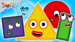 Explore Shapes Compilation for Kindergarten 🟡🟩 123 Learn to Count  Counting Maths  Numberblocks [upl. by Christy]