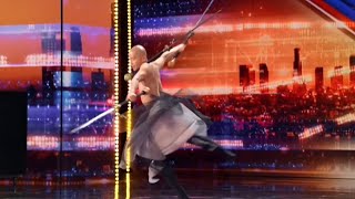 Titos Tsai ◇ Dances with Swords ◇ Auditions ◇ AGT 2023 [upl. by Orgalim705]