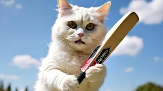 Who likes Cricket 🏏   Cat playing Cricket  Amazing Video  2024 Facts  cat shorts [upl. by Tray259]