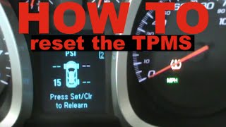 How to Reset Tire Pressure Monitoring System TPMS Honda Accord [upl. by Airtened]