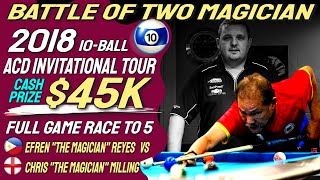 HeartPounding Match between Efren Reyes and Chris Melling at ACD 2018 Invitational Tour Wins 45K [upl. by Walczak]