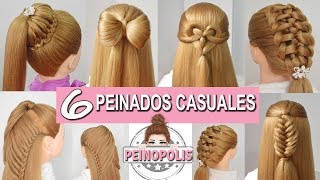 6 Peinados Faciles y Rapidos con Trenzas de Moda para FiestasClasesNiñas [upl. by Anne-Corinne]