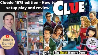 Cluedo Clue board game  how to setup play and review Waddingtons classic 1975 vintage  AmassGames [upl. by Aimac972]