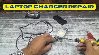 laptop charger repair  how to repir laptop charger  laptop charger repair wire [upl. by Rehpetsirhc986]