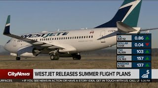 Business Report WestJet releases summer travel destinations [upl. by Sterrett]