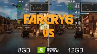 Far Cry 6  8GB Ram vs 12GB Ram Test  GTX 750 Ti [upl. by Clayton721]