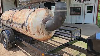 Heirloom Pits 500 gallon trailer smoker [upl. by Bijan]