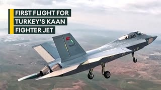 No F35 no problem as Turkeys fifthgen fighter jet KAAN takes off [upl. by Korns903]