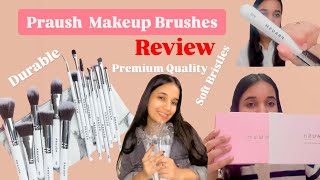 Praush Premium Brushes Review ✨ Detailed Honest Review 🌸 praushbeauty praushmakeupbrushesnykaa [upl. by Reyna585]