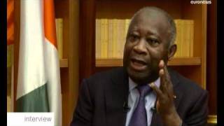 EXCLUSIF  Laurent Gbagbo sexplique sur euronews [upl. by Eelyak]