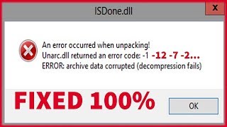 How to Fix ISDonedll Error 100 Solved by NS STUDIO [upl. by Sitof581]