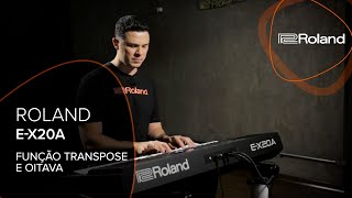 Roland EX20A  Funções Transpose e Oitava  Tutorial 6 [upl. by Eb]