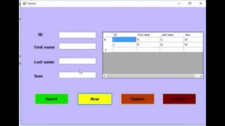 Visual BasicNET insert update and delete data in datagridview without using database [upl. by Ynattib]