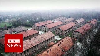 Auschwitz Drone video of Nazi concentration camp  BBC News [upl. by Rimaa298]