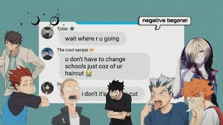 Haikyuu Text Lyric Prank ‣  Anime Songs   ft Positivity amp disappointment  1K special [upl. by Piderit]