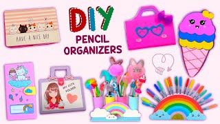 8 DIY PENCIL ORGANIZER IDEAS  Handmade Cute School Supplies [upl. by Evander431]